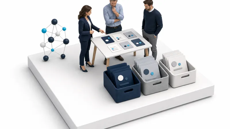 A desk with a ranked list of use cases and a single highlighted metric.