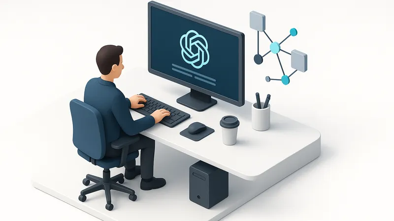 A person using ChatGPT for a specific recurring work task